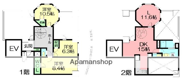 プレシャスイースト(3LDK/6階)の間取り写真