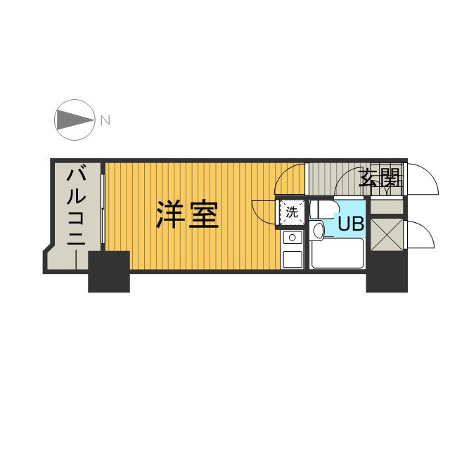 ライオンズプラザ海老名(ワンルーム/2階)の間取り写真