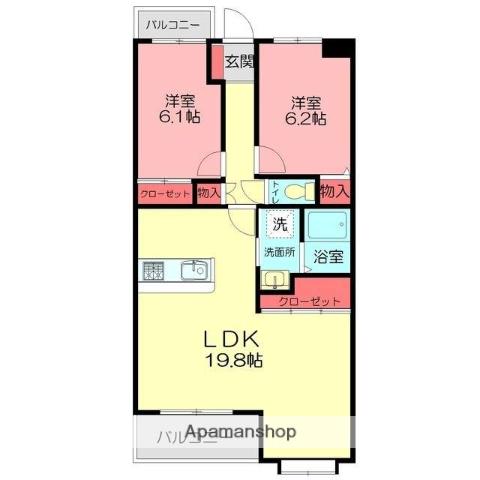 シェトワ湘南I 2階階 間取り