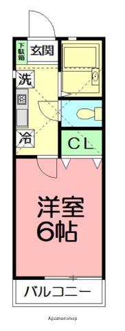 グランデリーベル(1K/2階)の間取り写真