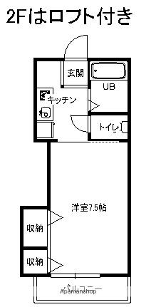 リヴィエール湘南Ⅱ(1K/1階)の間取り写真