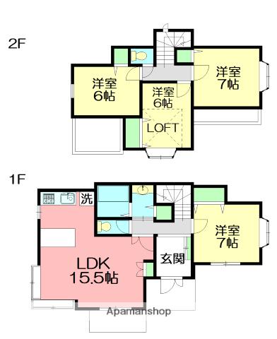 小田急電鉄江ノ島線 長後駅 徒歩11分 2階建 築23年(4LDK)の間取り写真