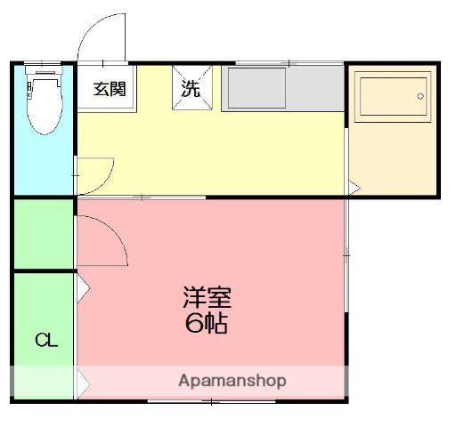 さがみ荘(1K/1階)の間取り写真