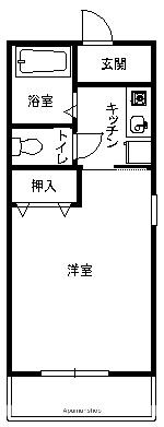 プリマヴェーラ(1K/2階)の間取り写真
