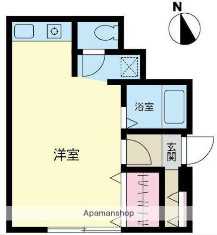 パインハウス湘南(ワンルーム/1階)の間取り写真