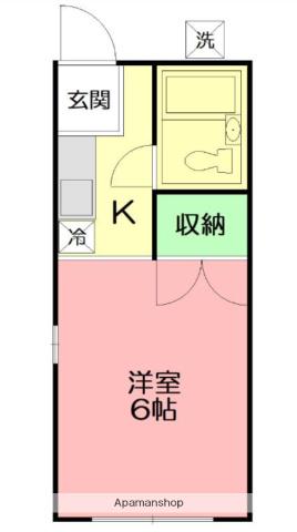 サンライズハイツ(1K/2階)の間取り写真