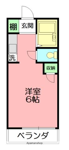 ノバビュー元町(ワンルーム/1階)の間取り写真