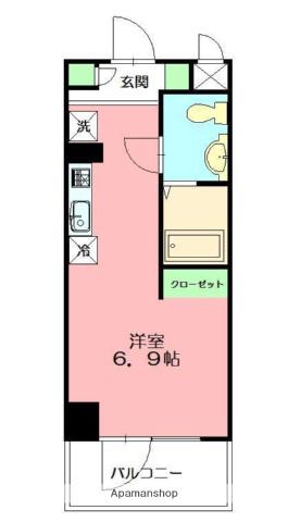 カレッジテラス東海大学前A棟(ワンルーム/3階)の間取り写真