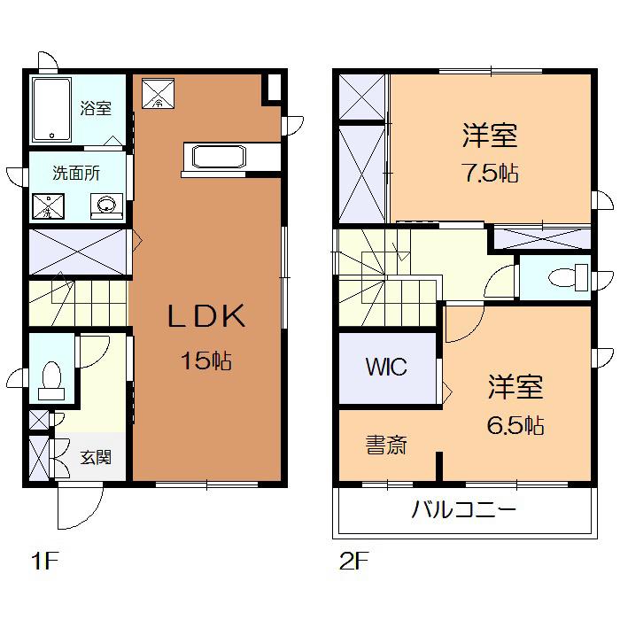 小田急電鉄小田原線 秦野駅 徒歩29分 2階建 築10年(2LDK)の間取り写真