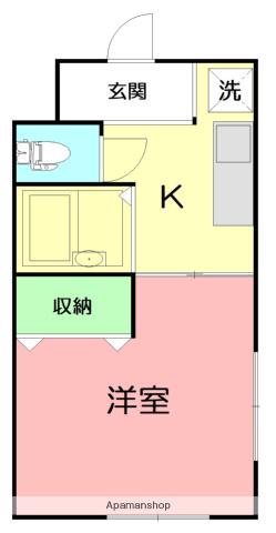 プリムラ(1K/1階)の間取り写真