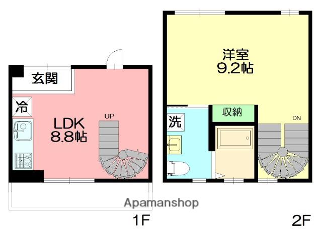 鵠ノ杜舎(1LDK/1階)の間取り写真