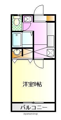 今泉コーポ(1K/2階)の間取り写真