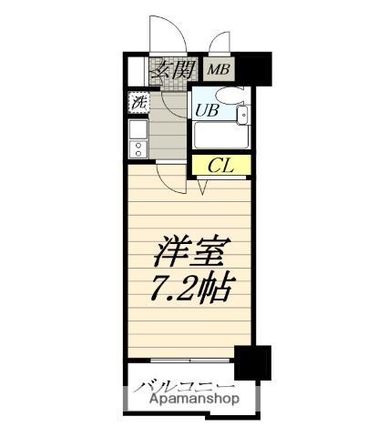 ライオンズマンション海老名第3(ワンルーム/4階)の間取り写真