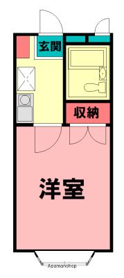 クレアール茅ヶ崎2(1K/1階)の間取り写真