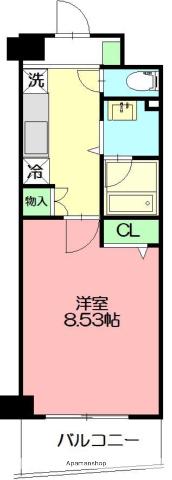 ヴェルコンシェール(1K/7階)の間取り写真