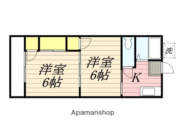 湘南グリーンハイム(2K/3階)の間取り写真