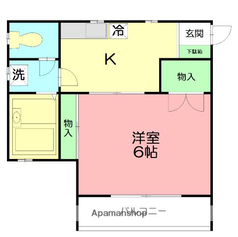 VERT MAISON(1K/2階)の間取り写真