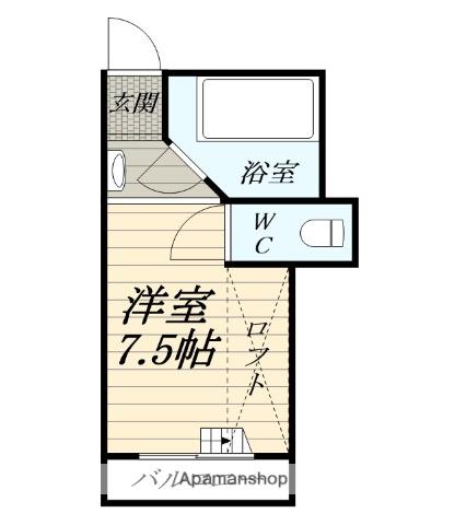 ハイラーク江ノ島(ワンルーム/3階)の間取り写真