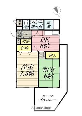 ベルローズタキモト 5階階 間取り