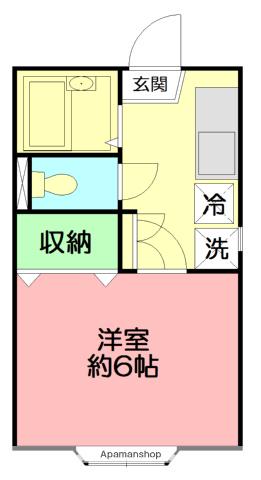 アネックス落合B棟(1K/2階)の間取り写真