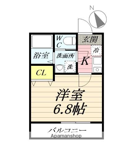 ドミール渋谷(1K/1階)の間取り写真