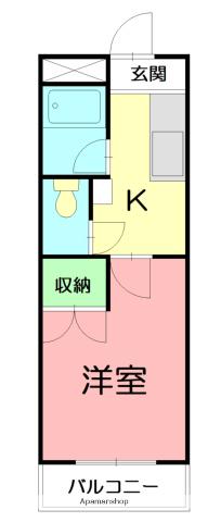 セレッサビル(1K/3階)の間取り写真