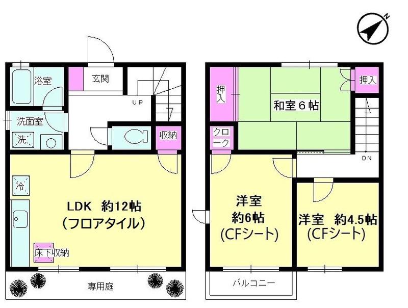 サンヒルズ藤沢８号棟(3LDK)の間取り写真