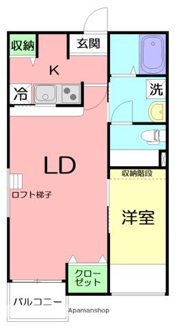 フォルケホイスコーレ湘南(1LDK/1階)の間取り写真