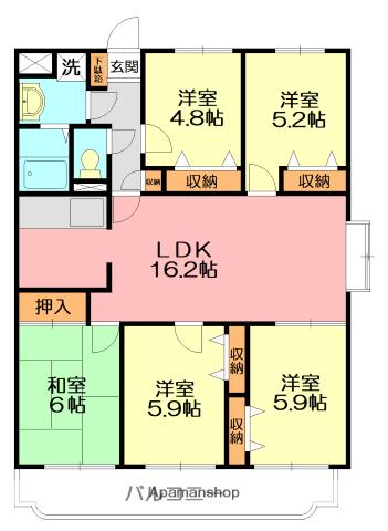 ルピリエ(5LDK/2階)の間取り写真