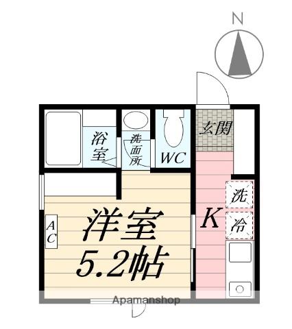DIO平塚(1K/3階)の間取り写真