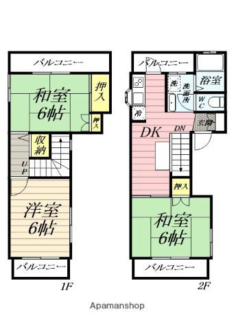 ライフスペース久野(3DK/1階)の間取り写真