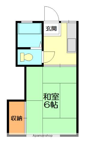 齋藤アパート(1K/1階)の間取り写真