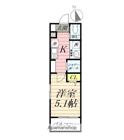 MELDIA PETIA渋谷(1K/3階)の間取り写真