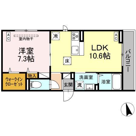 エスペリア高座渋谷(1LDK/3階)の間取り写真