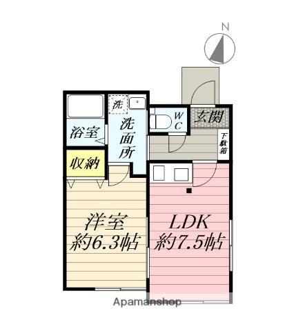 グリーンハイツ(1LDK/1階)の間取り写真