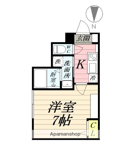 アザーレ・パッシオ藤沢長後(1K/1階)の間取り写真