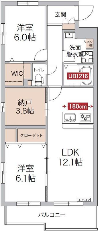 リージュ(2SLDK/1階)の間取り写真