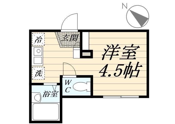 MELDIA海老名(ワンルーム/2階)の間取り写真