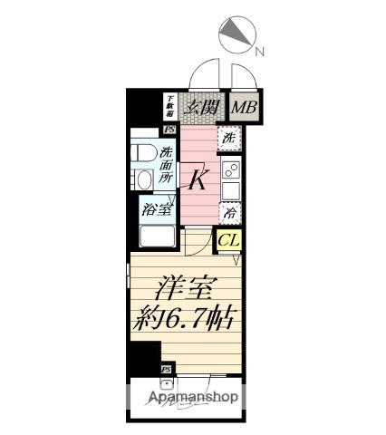 N-STAGE ISEHARAⅡ(1K/6階)の間取り写真