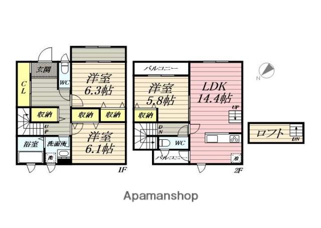 WIN-WIN HOUSE 1階階 間取り