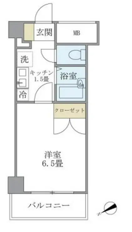 KDXレジデンス横浜関内 5階階 間取り