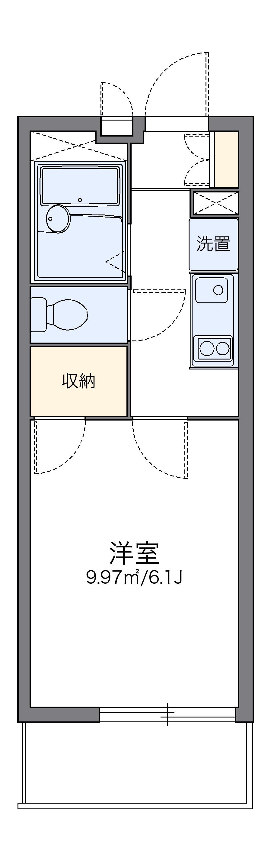 レオパレス純Ⅳ(1K/2階)の間取り写真