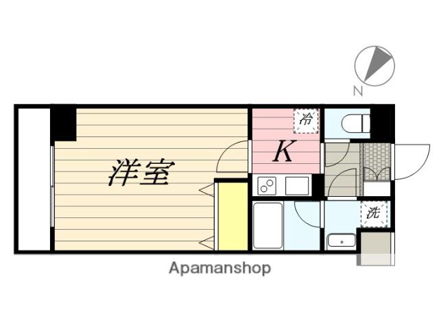 ラフィネジュ横浜南(1K/6階)の間取り写真
