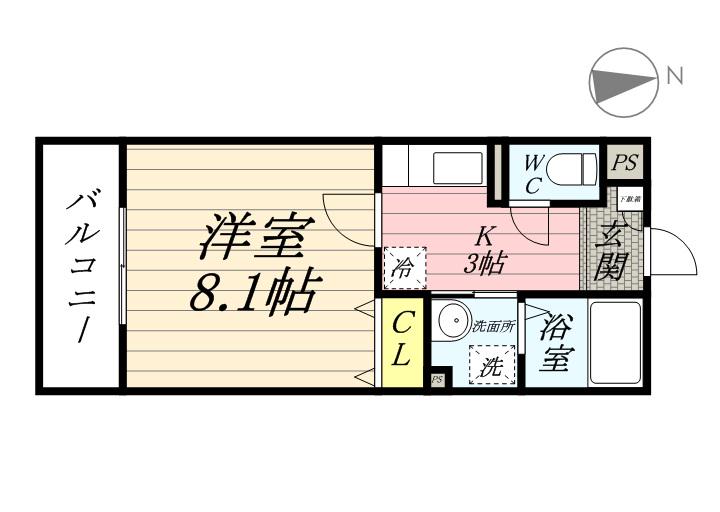 スカイヴィラージュ 4階階 間取り