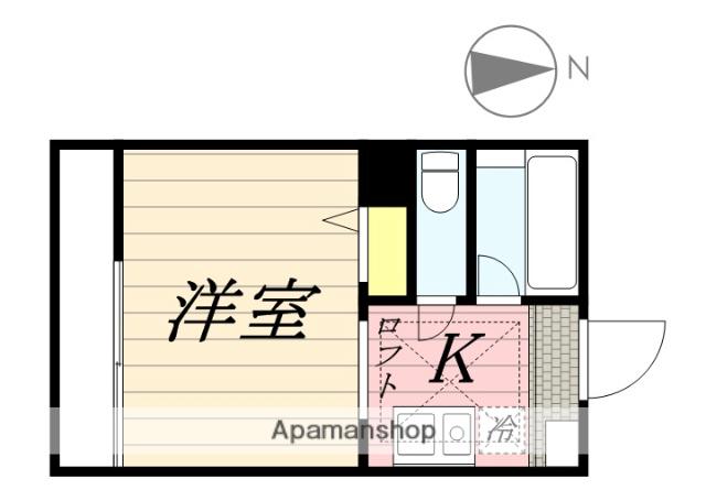 パルク横浜(ワンルーム/1階)の間取り写真