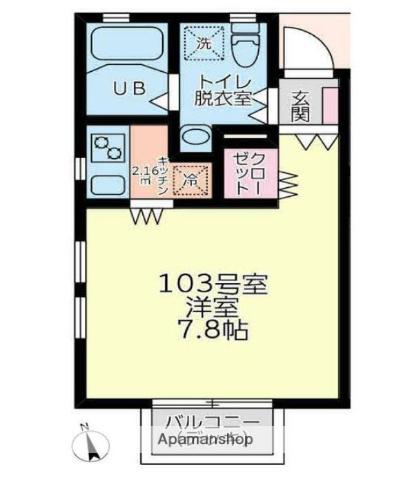 DAIYU-27番館(1K/1階)の間取り写真