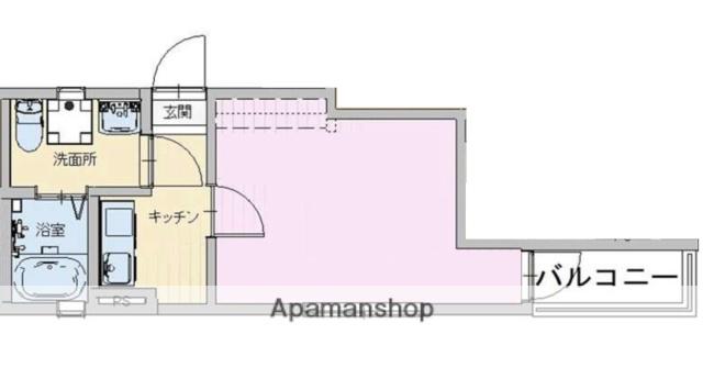ランド横浜蒔田(1K/3階)の間取り写真