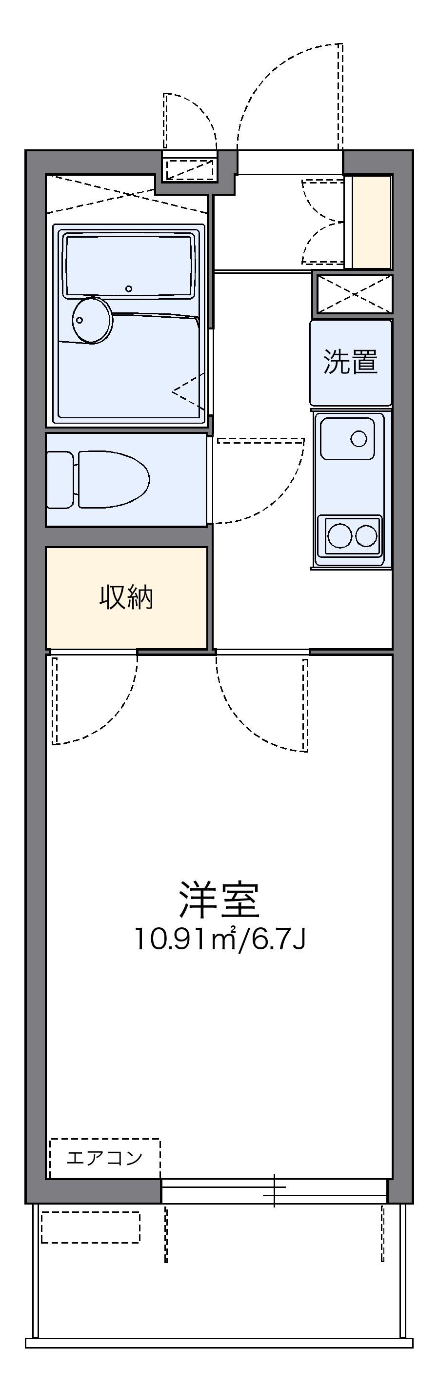 レオパレス蒔田 4階階 間取り