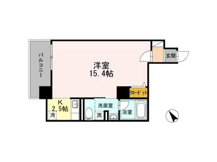 ジェイ・エス・ティ横浜東(ワンルーム/4階)の間取り写真