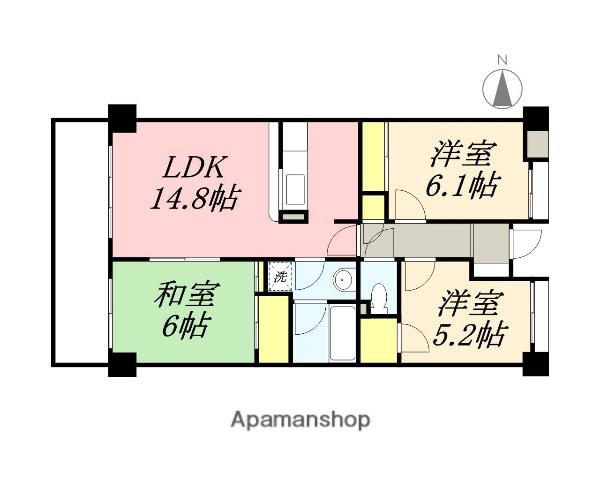 ディアパーク杉田南 1階階 間取り